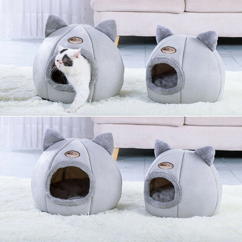 Pet Dog Cat Tent Small House Soft Foldable Deep Sleep Semi-Enclosed Pet Nest