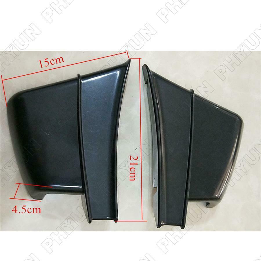 Universal Motorcycle Side Wind Fin Spoiler Trim Cover Air Deflector Glossy Black