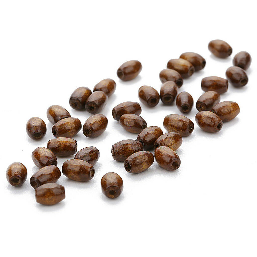 500pcs Wooden Beads 6x8mm Jewellery Making Craft Macrame DIY Oval Wood Beads