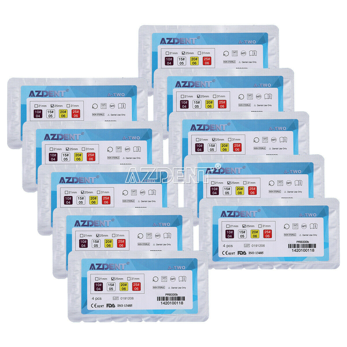 20 Kits Dental 25mm Engine Use NiTi Rotary File Endo Root Canal Files S Cross