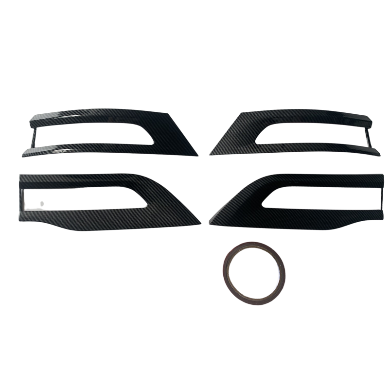 4x Carbon Fiber Tail Light Lamp Cover Trim Bezel For Jeep Grand Cherokee 14-20
