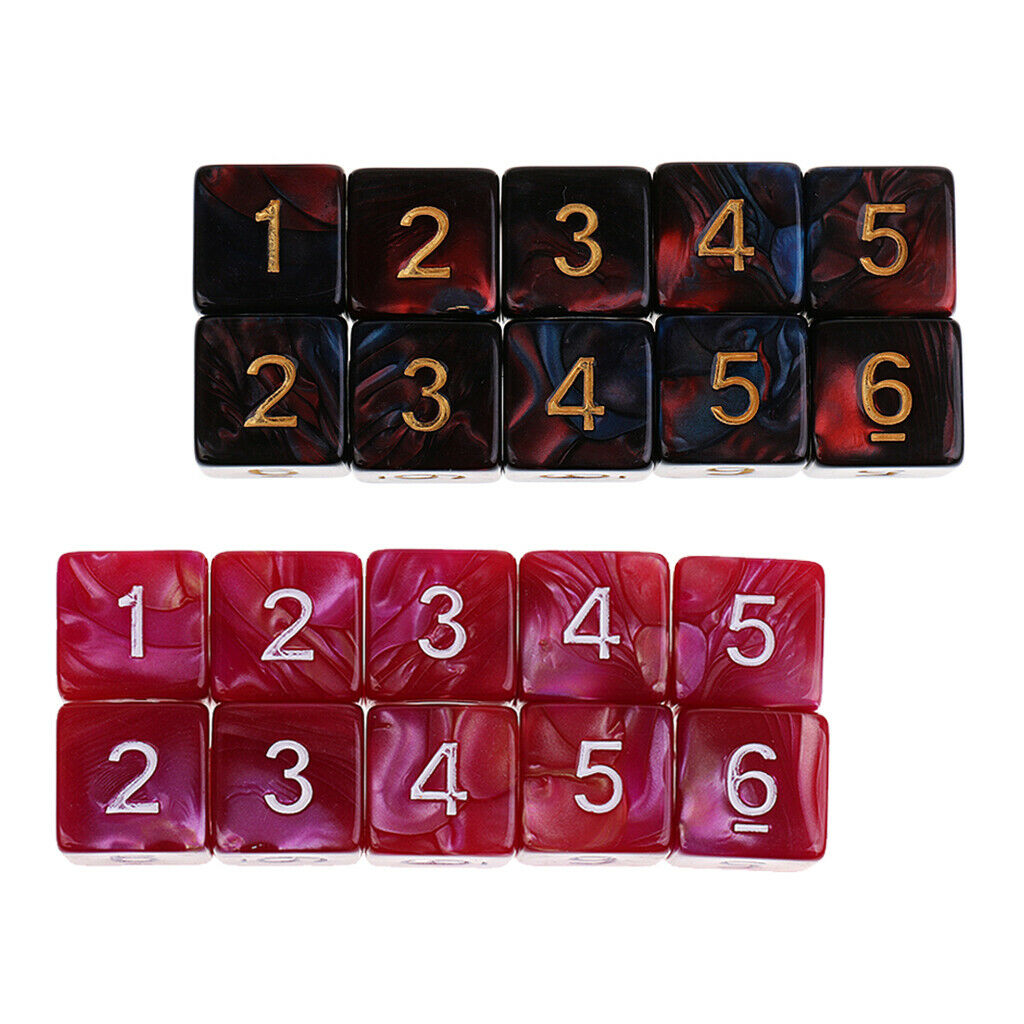 20 Pieces D6 Polyhedral Dice 6 Sided Dice for Dice Lover Role Play Game Dice
