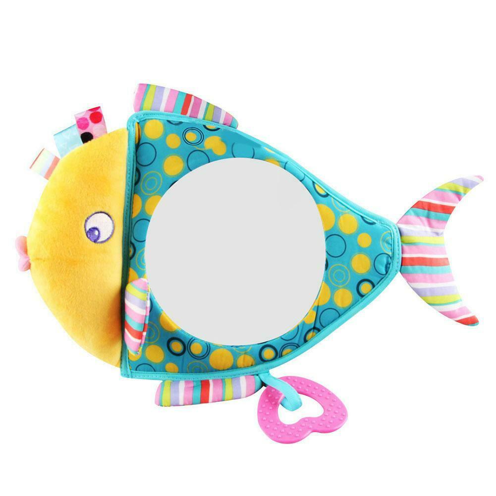 Adjustable Baby Car Back Seat Mirror Kids Fish Plush Safety View Monitor @