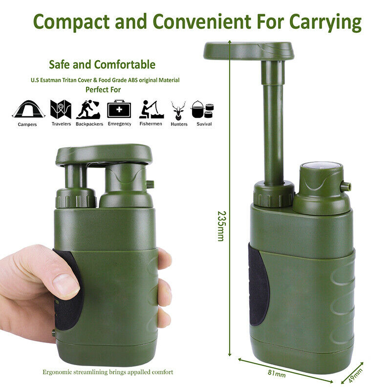 Outdoor Purifier Straw Water Filter Straws Replacements Survival Camping TooBDA