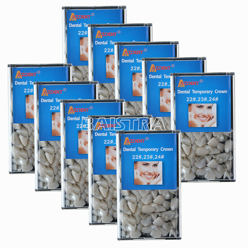 20X AZDENT Dental Temporary Crown 22# 23# 24# Anterior Teeth Tooth Covering Cap
