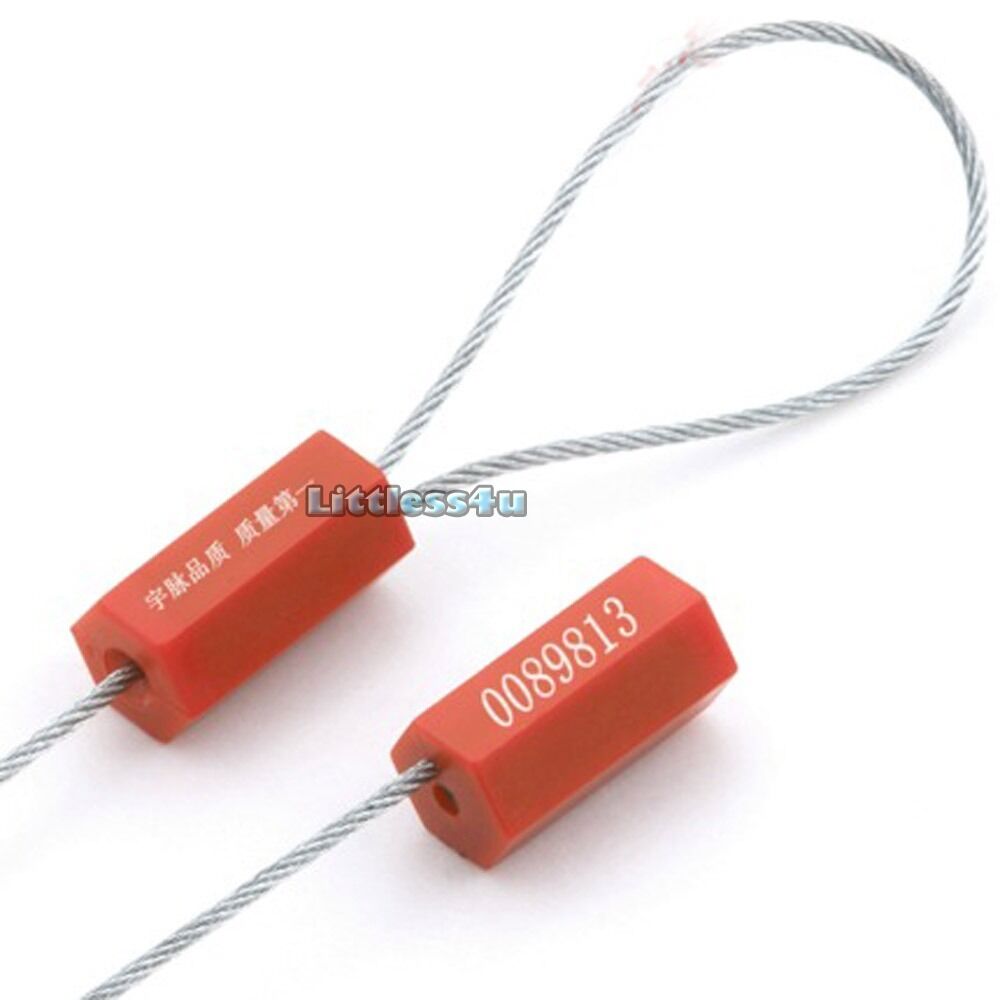 50Pcs  Container Cable Seal Cargo Lock Security Metal Wirerope Mix Color