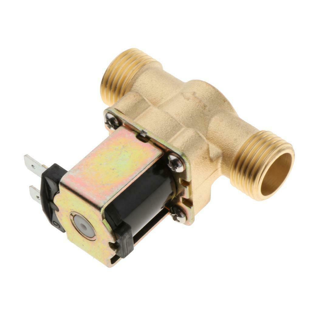 2X 1/2 Inch Electric Solenoid Valve DC12/24/220V Solar Coil Valve for Water