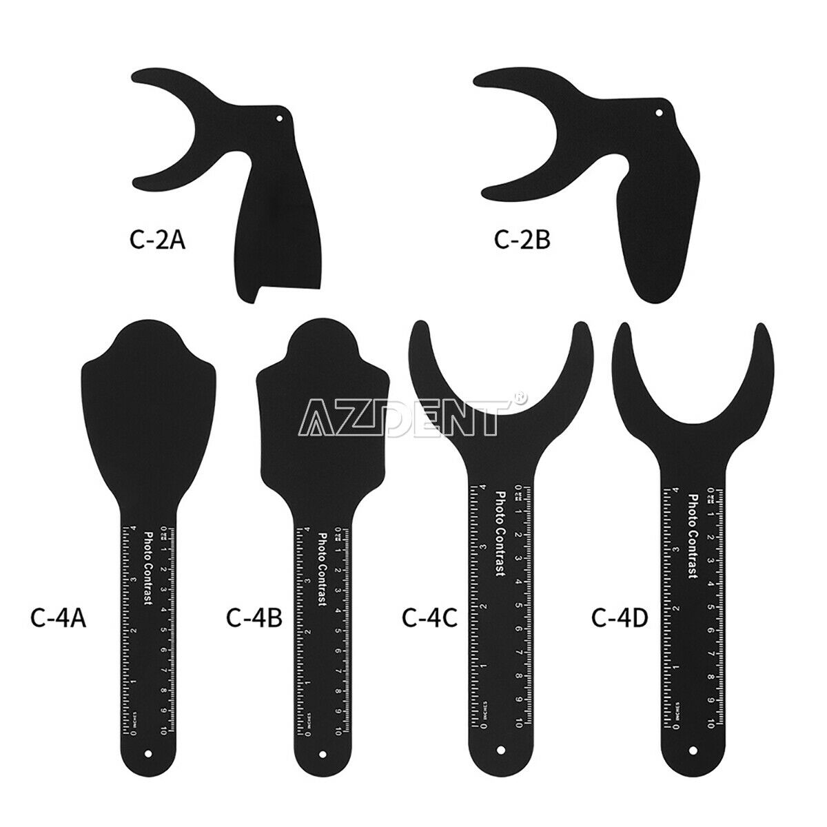 6Pcs/Kit Dental Photo Contrast Black Background Board Photography Contraster