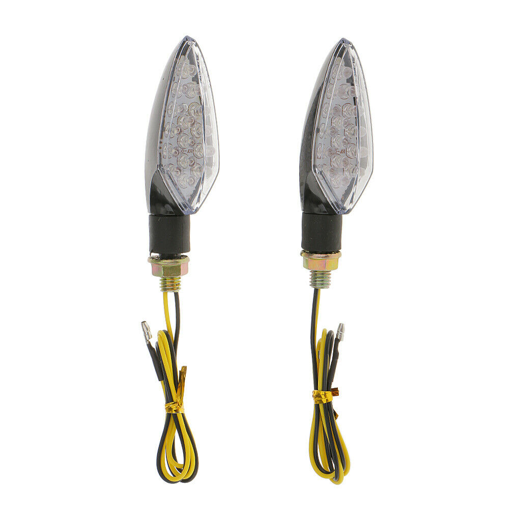 Pair 15 LED Motorcyclye Turn Signal Motor Flashing LED Indicator Light