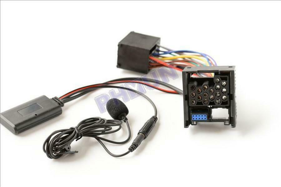 Radio Bluetooth AUX IN Cable Adapter w/ Microphone For BMW E46 3 Series CD 2002+
