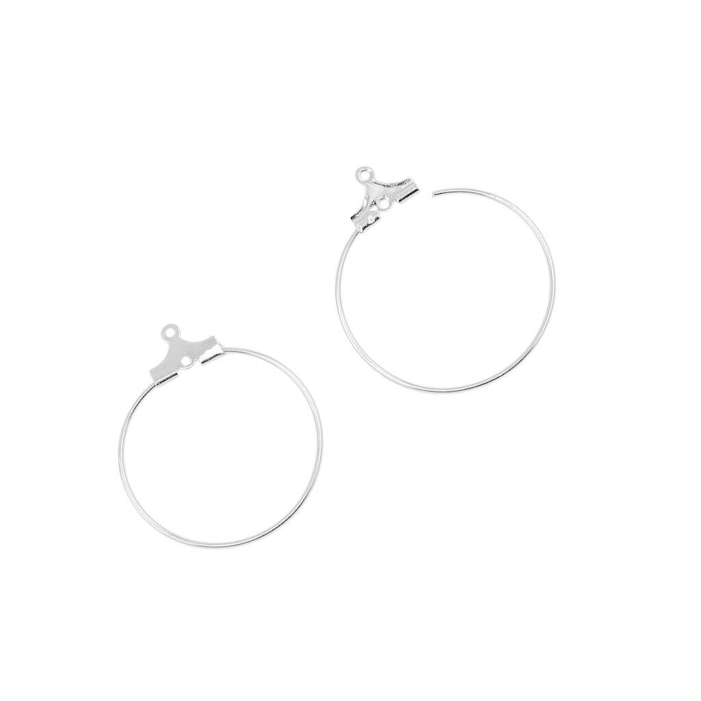 40 Pieces 28x25mm Big Round Hoop Circle Earrings Classic Fashion Woman's Ear