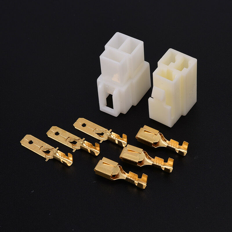 6.3mm 3pin automotive electrical wire connector male female cable termina plugDD