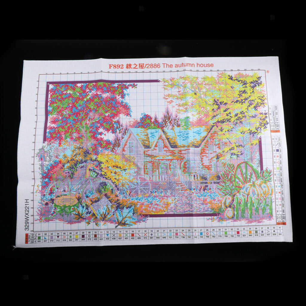Dimensions Crafts Stamped Cross Stitch Kit 11 Count Aida Cloth - Autumn