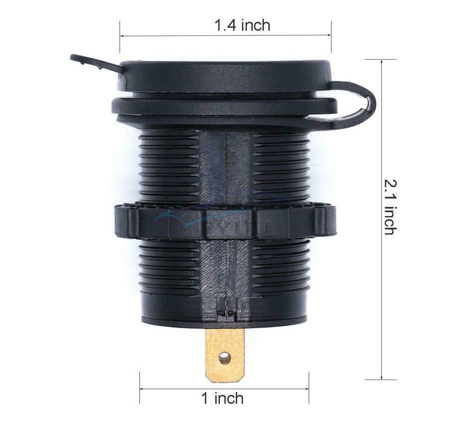 1 Set Waterproof Dual 5V/2.1A Ports USB Charger LED Digital Display Voltmeter