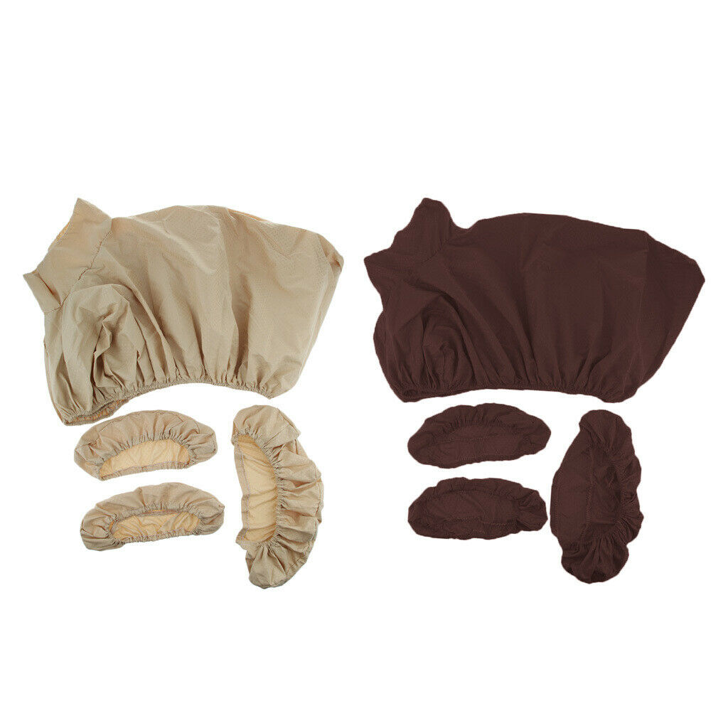 Soft Massage Table Fitted Sheets Face Cradle Hand Pillow Cover Kit Yellow+Coffee