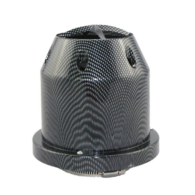 Universal Solid 3''Car SUV High Flow Cold Air Intake Filter Cleaner Carbon Fiber