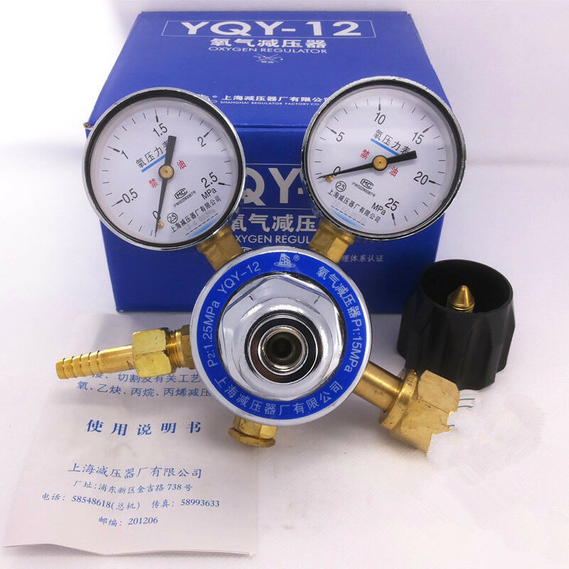 1pcs oxygen regulator pressure gauge pressure reducing valve Input 15MPA G5/8