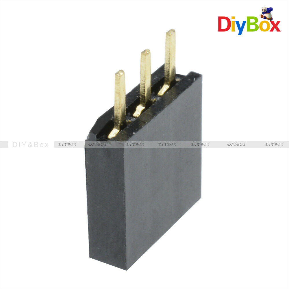 50PCS 2.54mm Single Row 1x3 pins Female Header Straight Connector