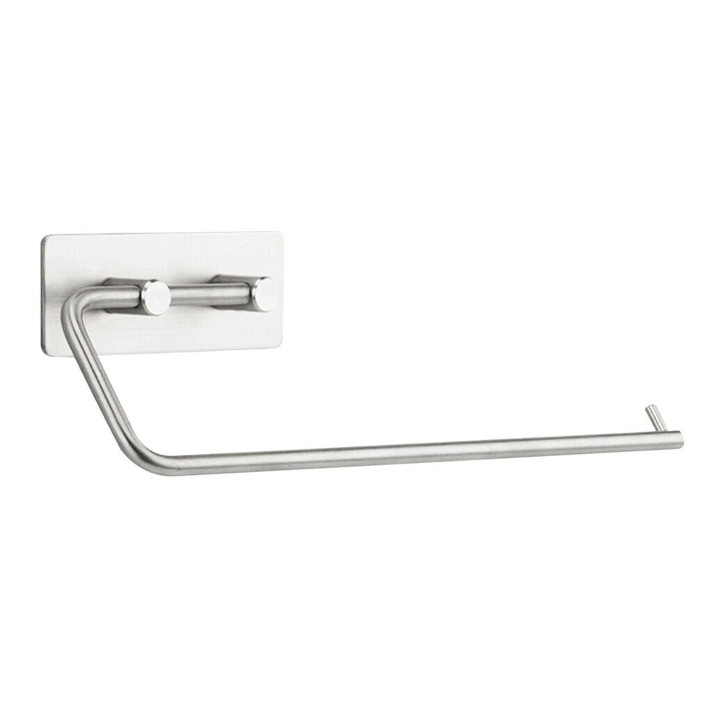Toilet Tissue Paper Roll Holder Self-adhesive Wall-Mounted Stainless Steel