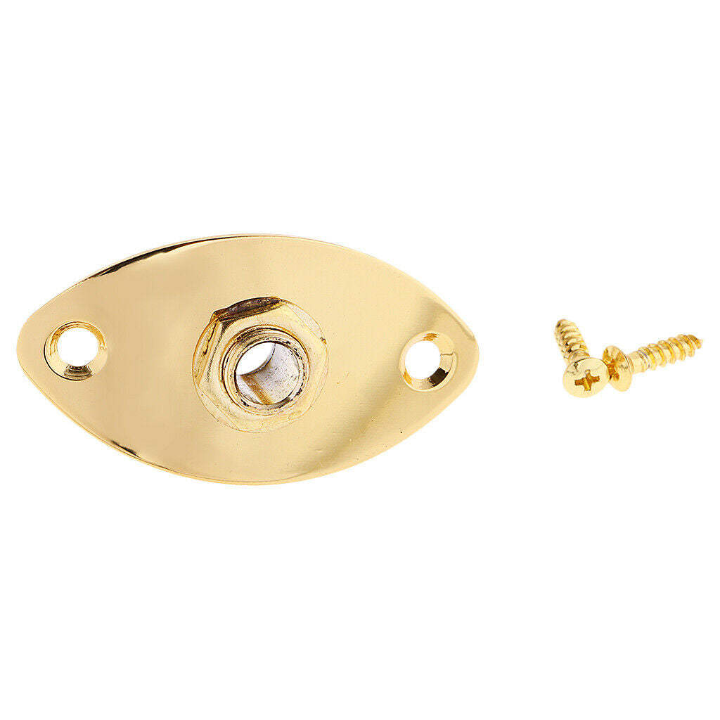 2 Pcs Input Oval Guitar Output Plug Equalizer Jack Output