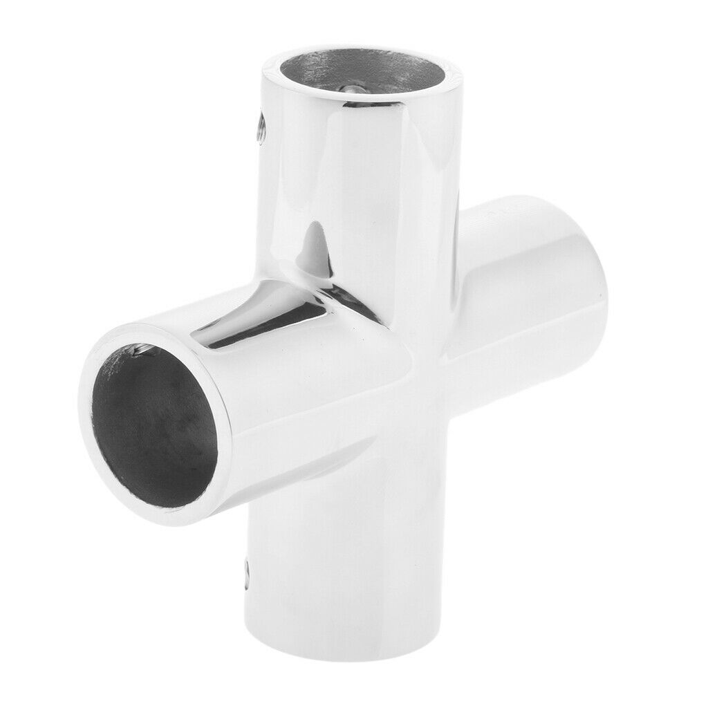 2 Pieces 22mm Boat Handrail Attachment 4-way Universal Joint Handrail Suitable