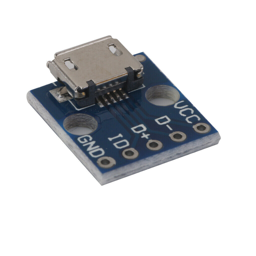 20x B Type Female MICRO USB to 2.54mm DIP Converter Pinboard 14.5x13x4mm