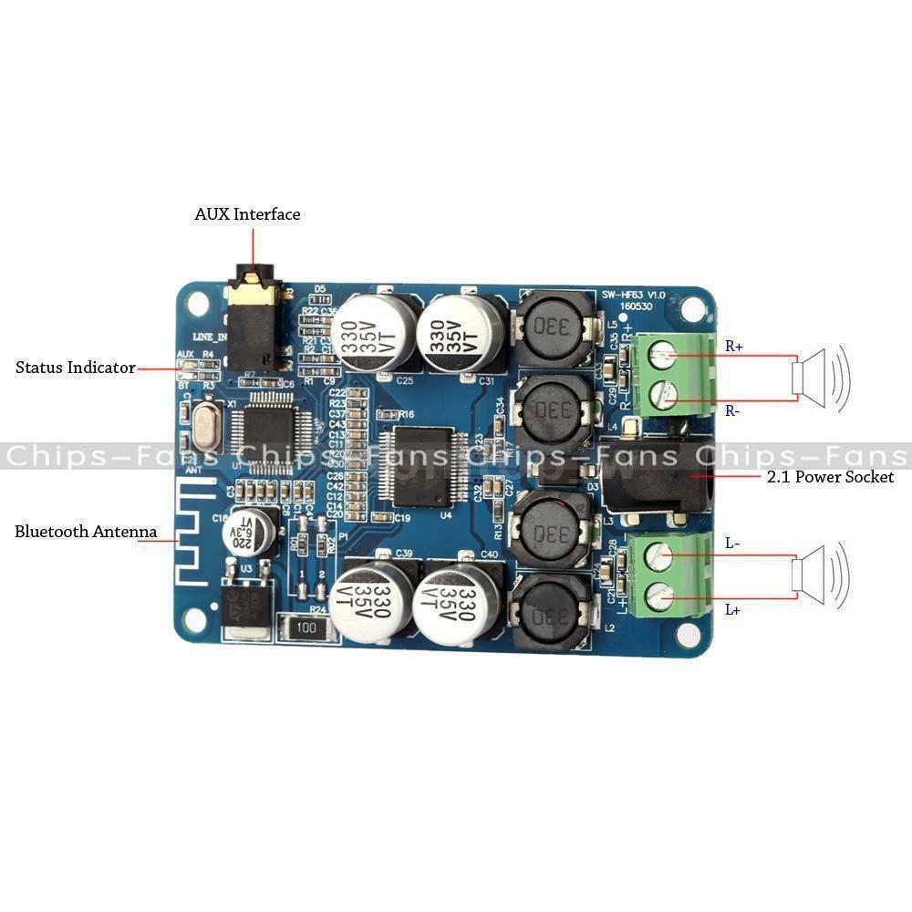 TDA7492P 25W+25W Bluetooth sans Fil V2.1 RÃ©cepteur Audio Amplificateur Board (