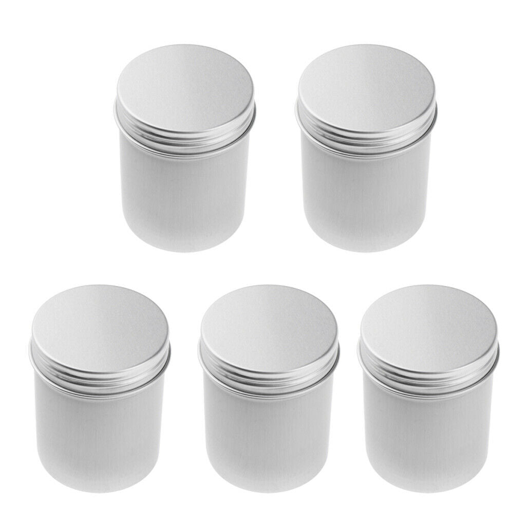 10pcs Aluminum Tin Jar Cans Container Cosmetic Soap Candle Travel 100ml 80ml