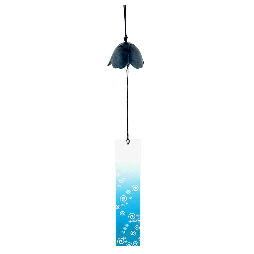 Japanese Iron Wind Chime Outdoor Garden Hanging Ornaments Platycodon-Green