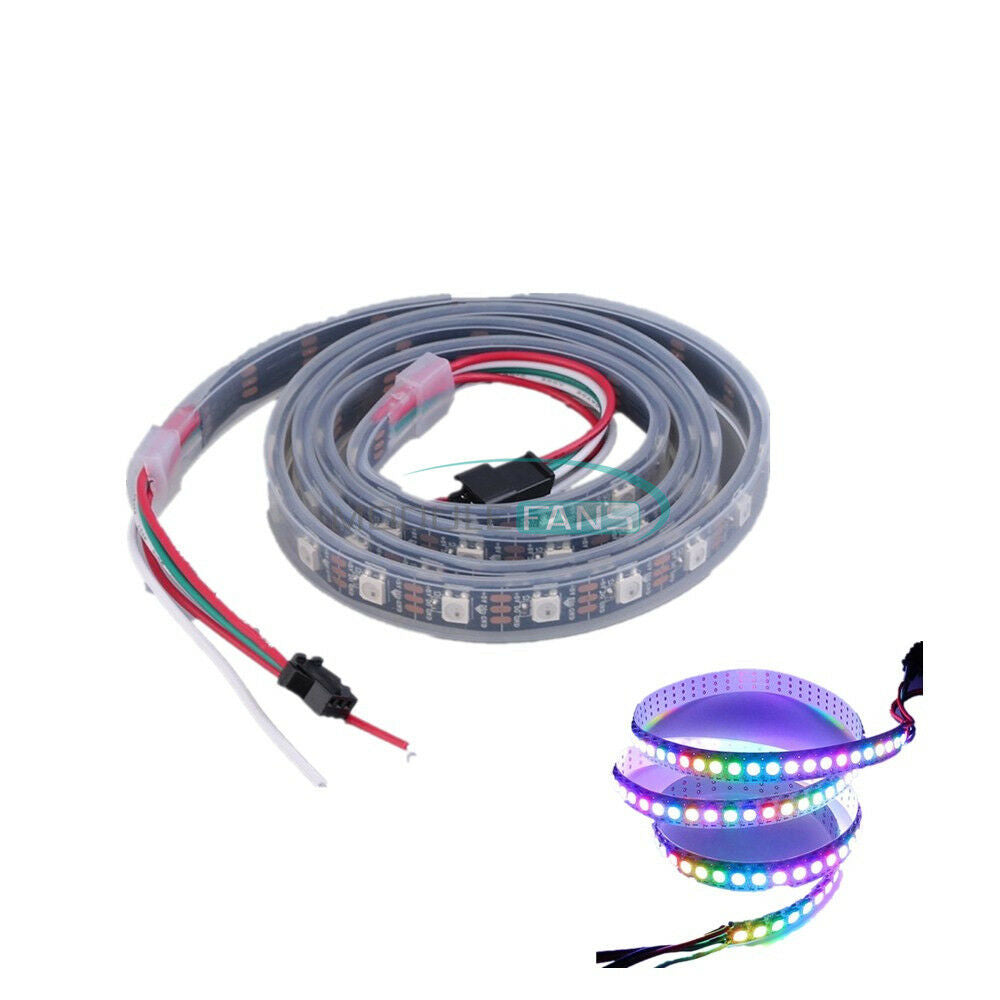 New WS2812B 5050 RGB Strip 1M 60 Leds 60LED Black PCB Individual Addressable 5V