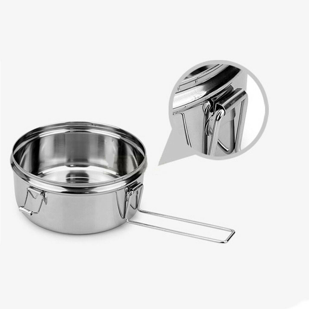 Stainless Steel Small Lunch Bags Lunch Box Food Bento Container Mess Tin