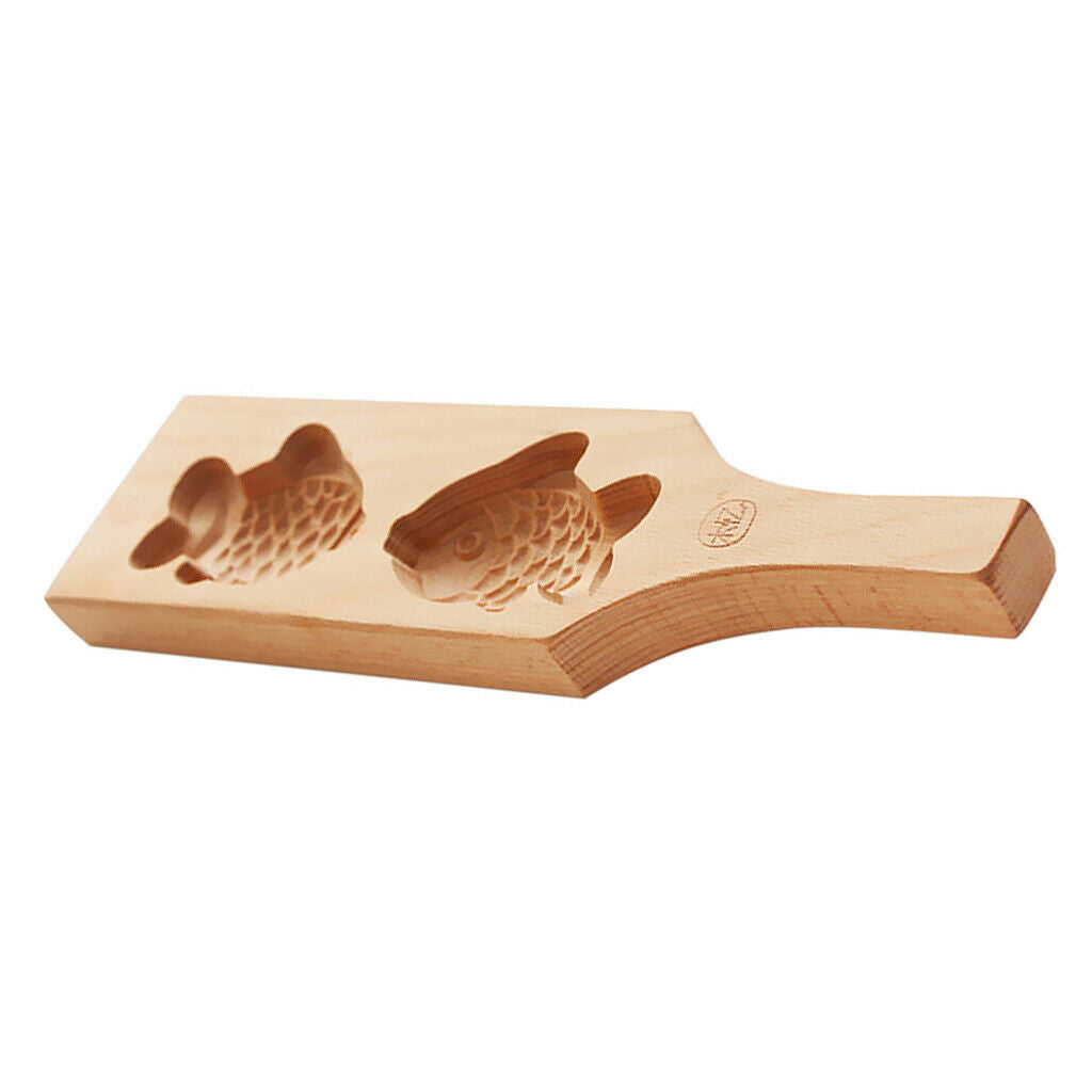 Fish shape moon cake cookie shape shape mooncake fondant decor wooden