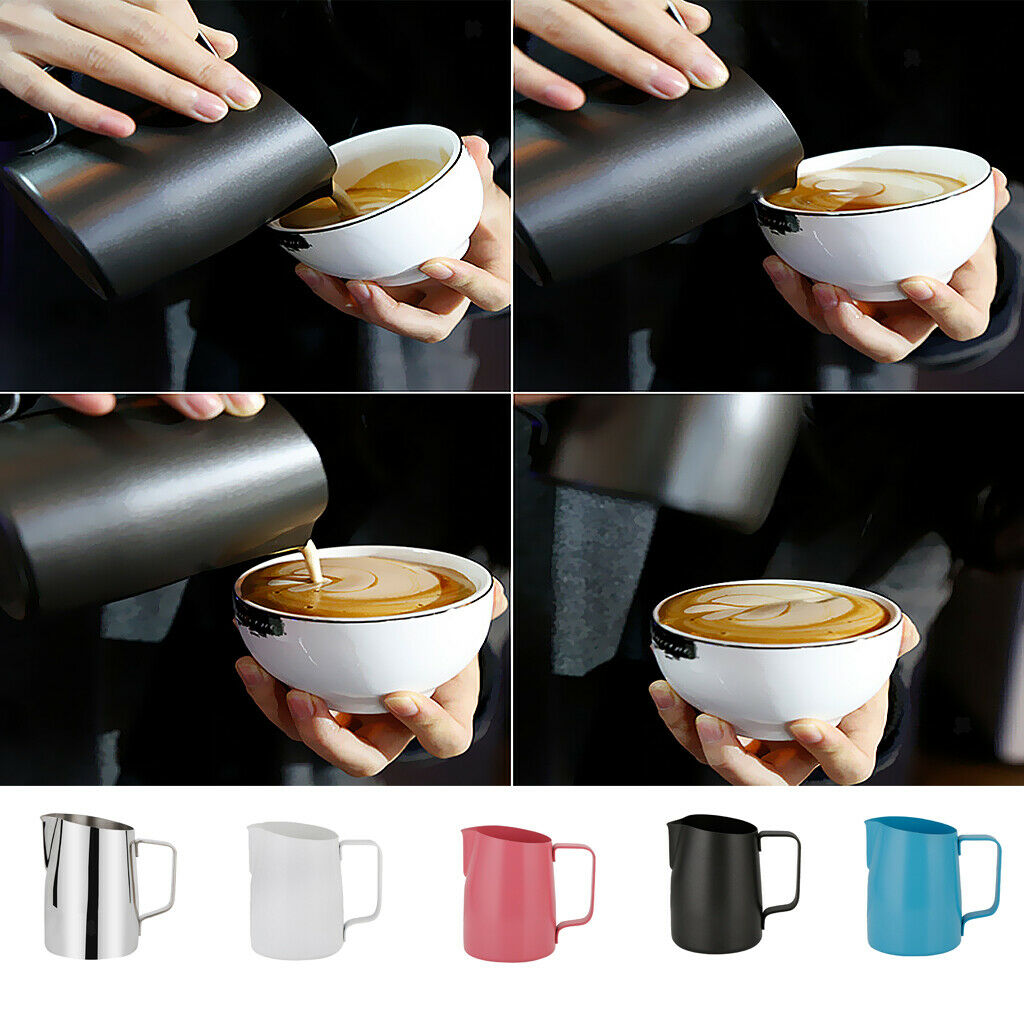 Milk Frothing Pitcher 15oz/ 450ml Steaming Pitcher Stainless Steel Milk/