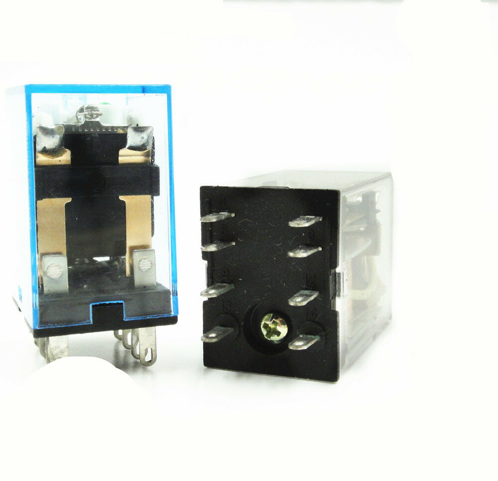 24VAC 5A Coil Power Relay MY2NJ HH52P-L 8 Pins 2P2T DPDT With Socket Base