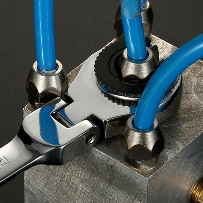 6x Gear Wrench Hand Spanner Movable Combination Ratcheting Repair Tool Polished