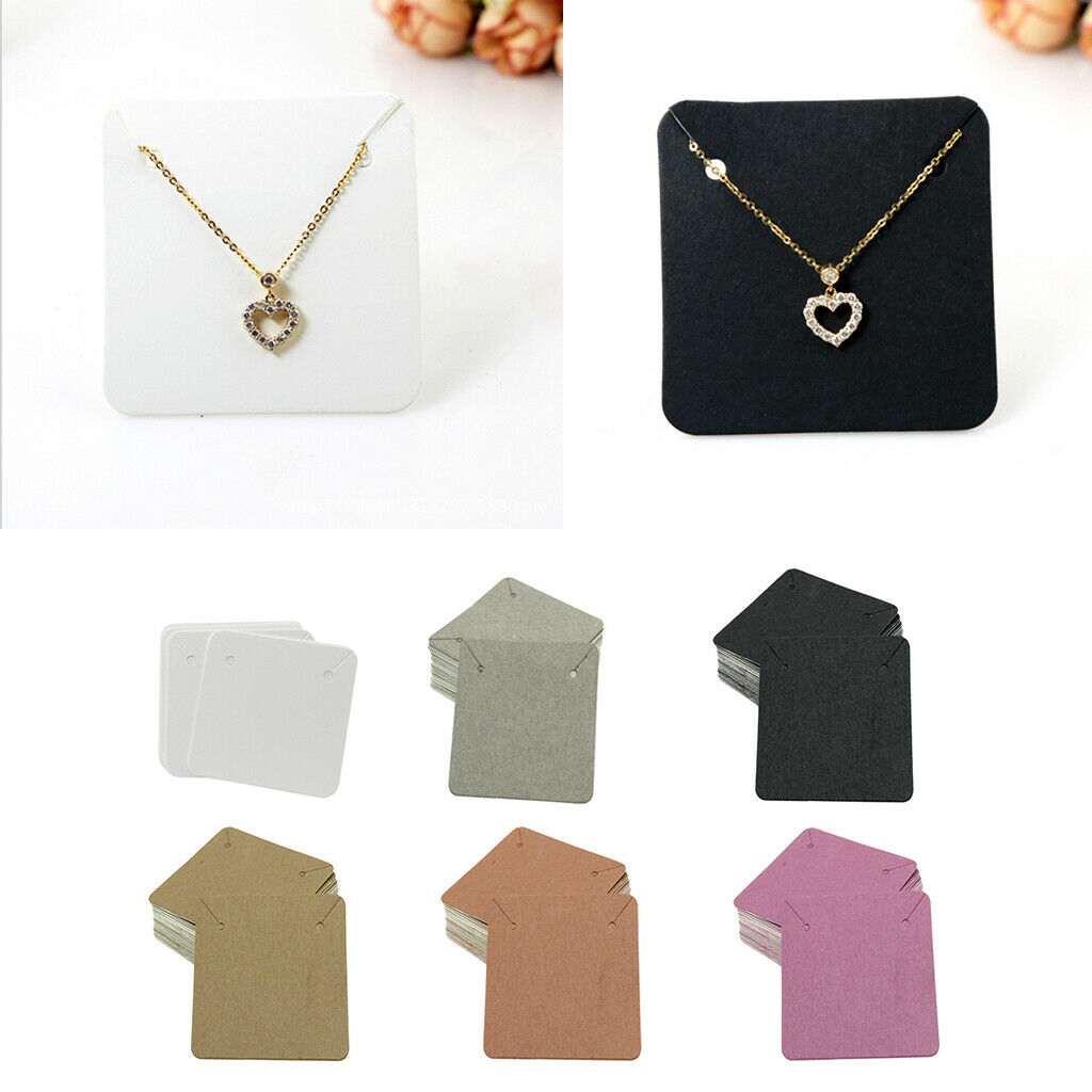 200x Necklace Display Holder Hanging Paper Card Package Decorative Organizer