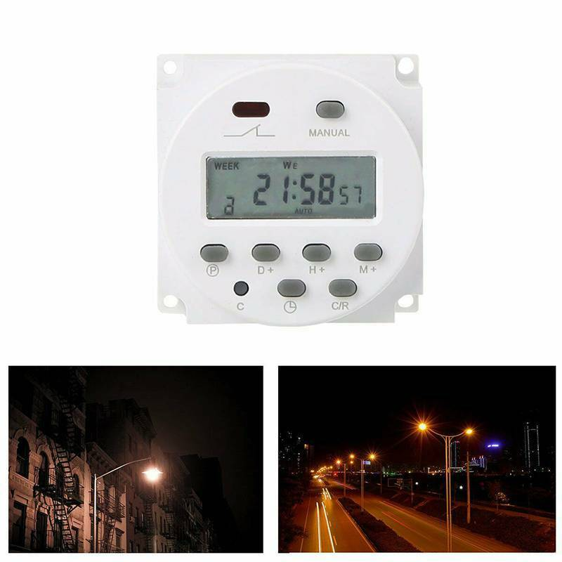 Dc 12V Lcd Digital Light Time Relay Timer Switch On/off Weekly Programmable