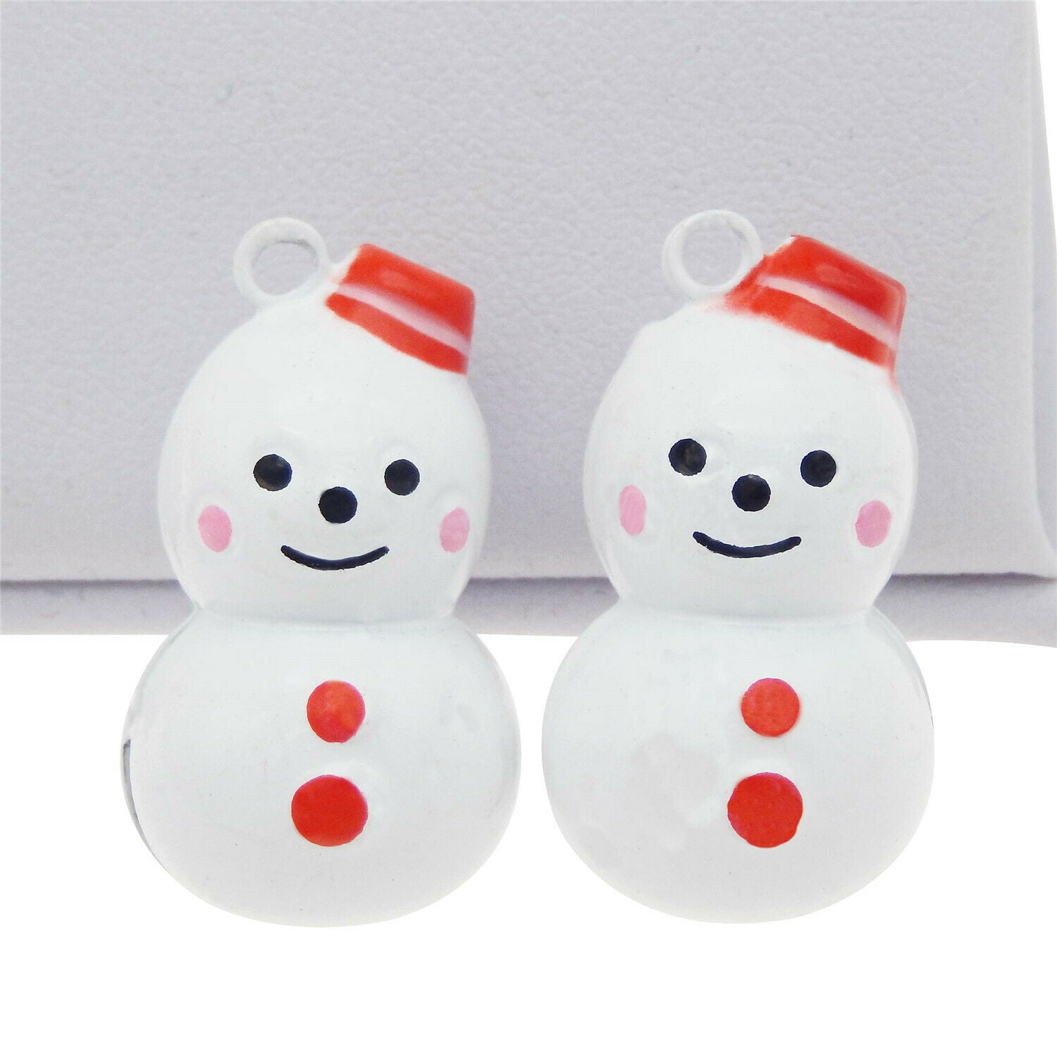 5x Christmas Jingle Bell Accessories Snowman Pendant Charm for Bracelet Necklace