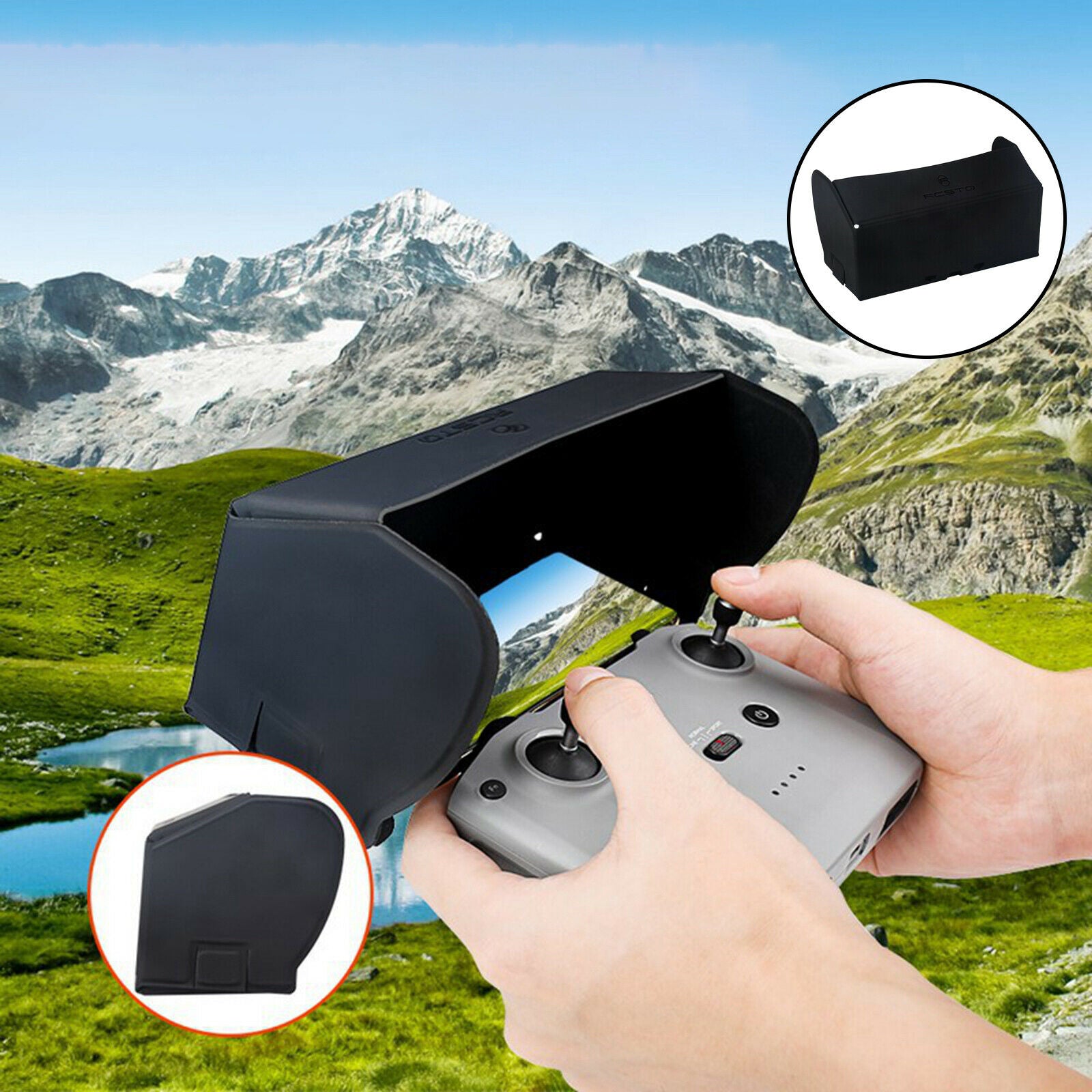 Foldable Monitor Hood Sunshade Hood for DJI Avoid Reflective Pu Leather