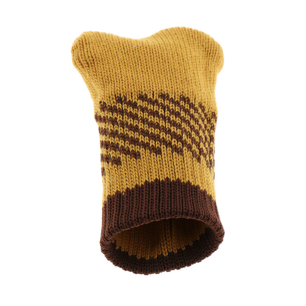 4pcs Knit  Socks Chair Leg Floor Protector Covers Wheat Yellow