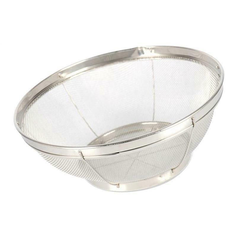 2pcs Kitchen Stainless Steel Stainer Fruit Rice Draining Colander Basket