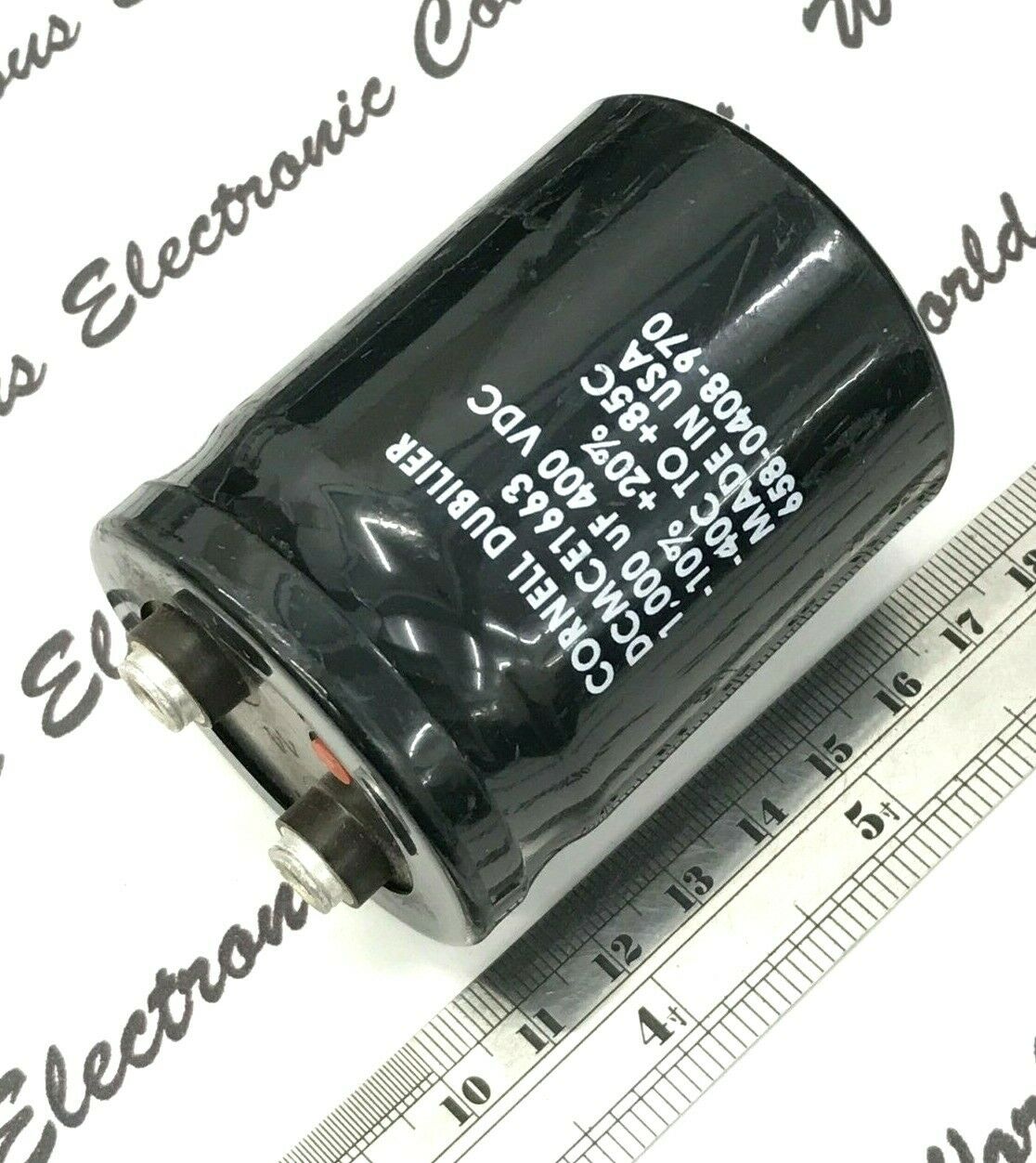 1pcs - CDE 1000uF (1000µF) 400V DCMCE1663 Screw Terminal Capacitor- NOS