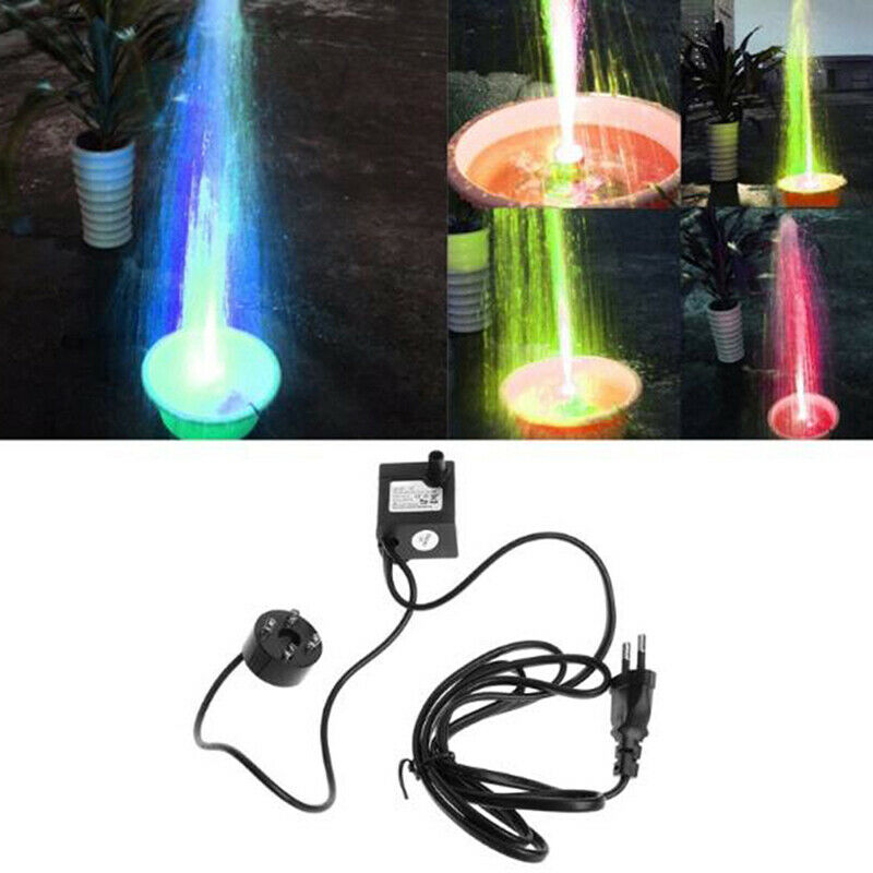 AC 220V 3W Submersible Water Pump LED Aquarium Fountain Fish Pond Tank EU P Ad