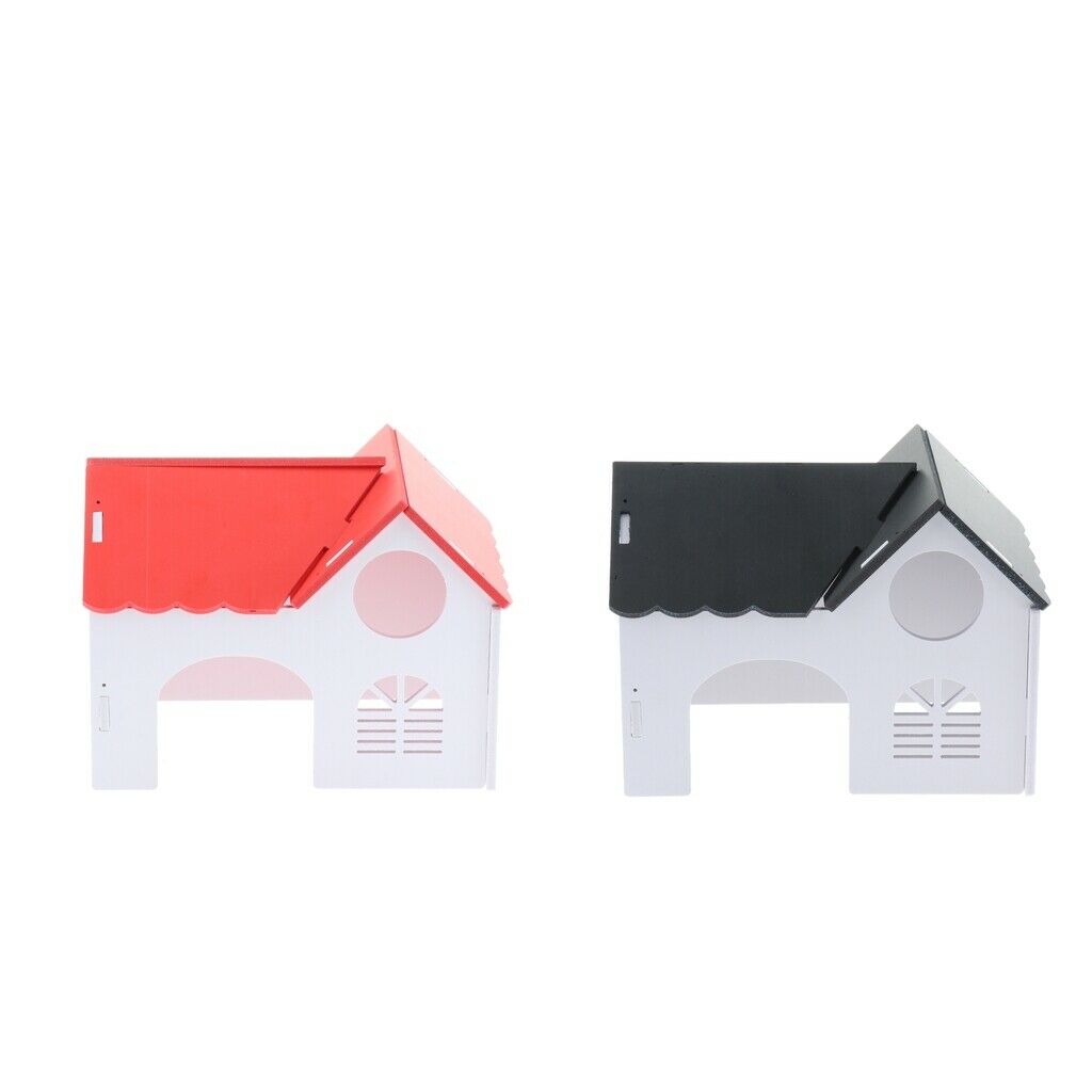 2Pieces Hamster Villa House Gerbil Playing Living Hut Dwarf Hamster Gerbil