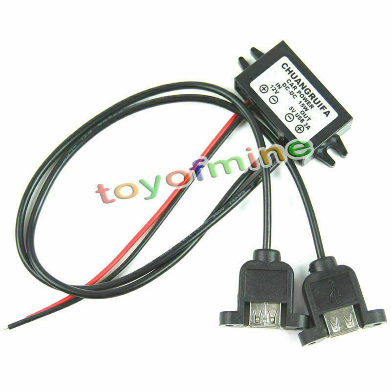 New DC-DC Converter Module 12V To 5V 3A 15W Duble USB Output Power Adapter AC