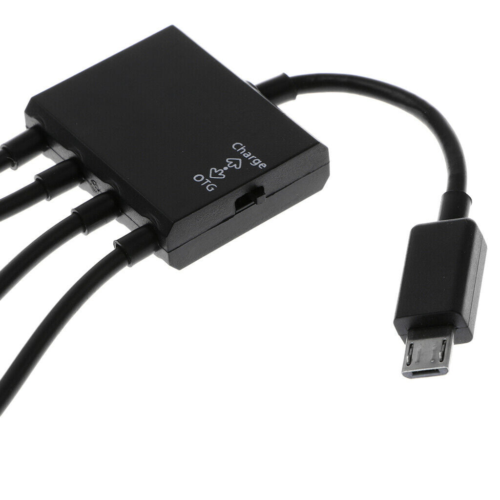 Micro USB to Micro USB + 3x USB Charge OTG Hub Host Adapter for   HTC