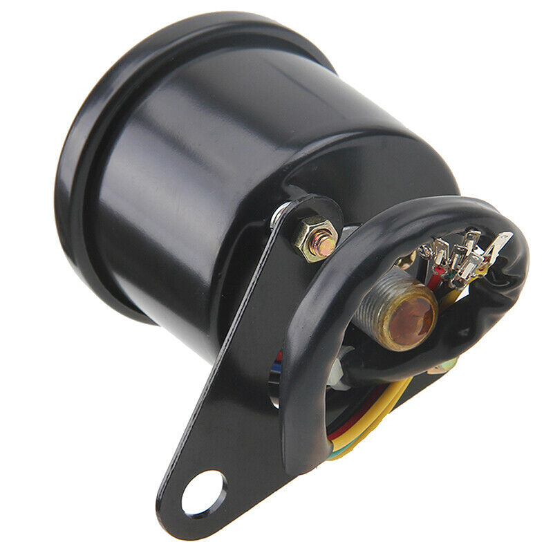 Black Motorcycle Odometer Speedometer Gauge Interface LED Back Light Universal