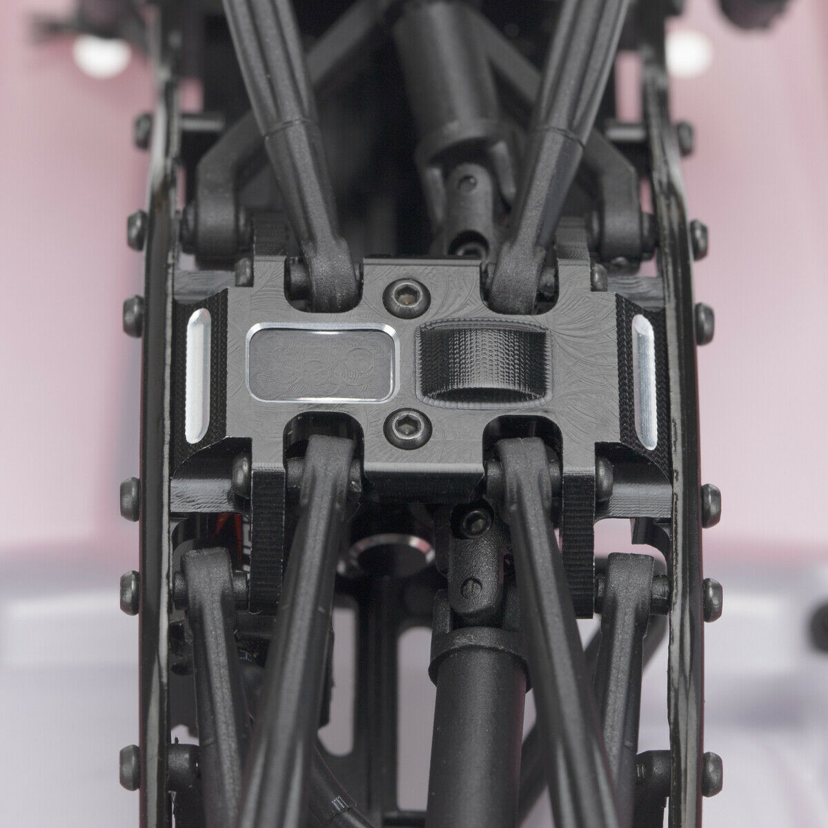 Aluminum alloy chassis Base Center Skid plate fixing frame for Axial SCX24 90081