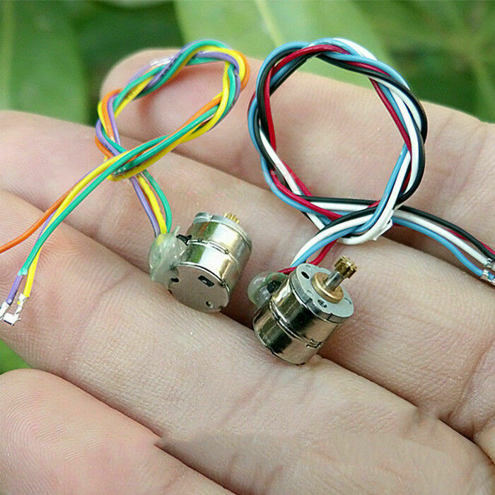 2021 10PCS DIY 2-Phase 4-Wire 8mm Stepper Motor Micro Stepping Motor Copper Gear