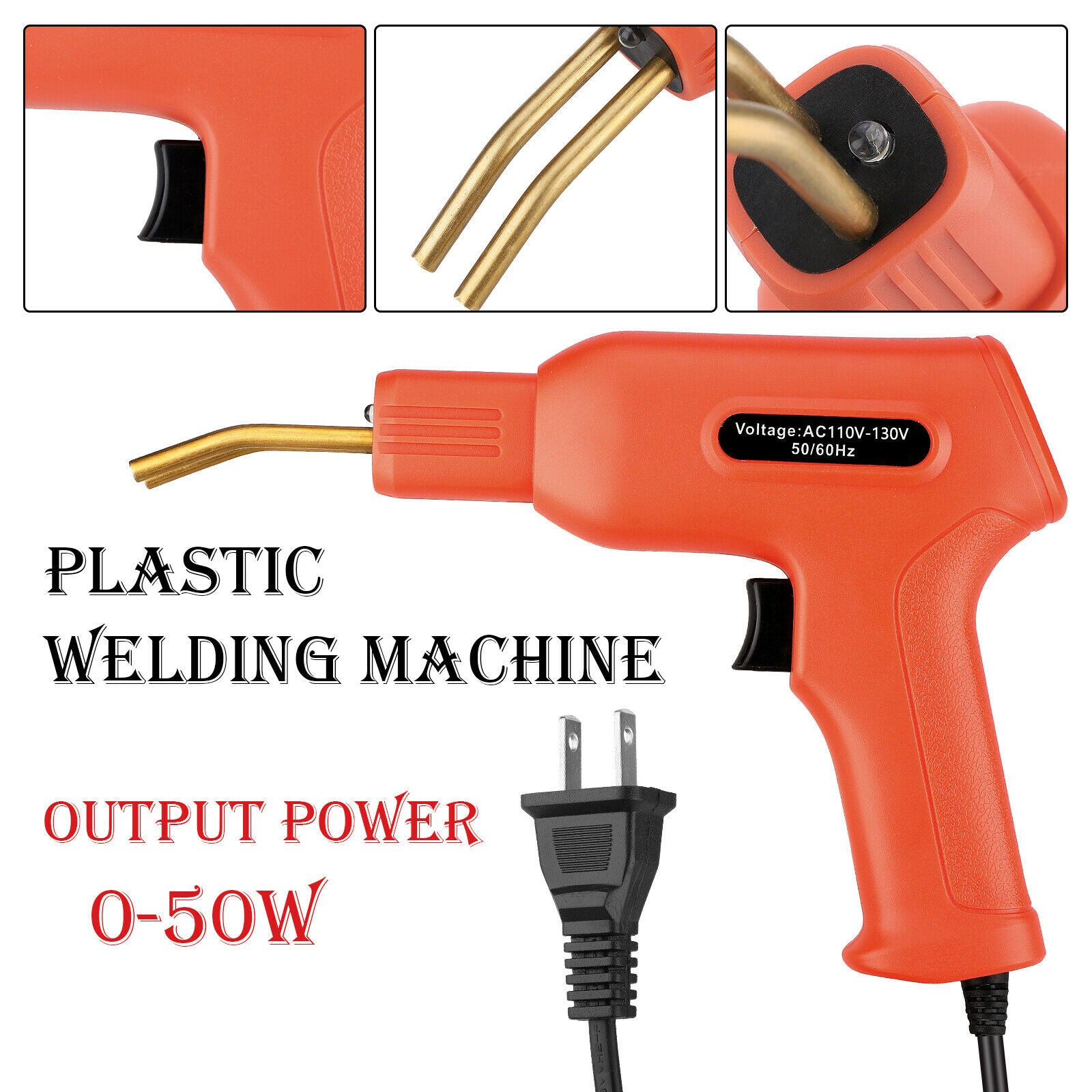 Handy Plastic Welder Car Bumper Welder Gun with Staples Kit Garage Tool 110V